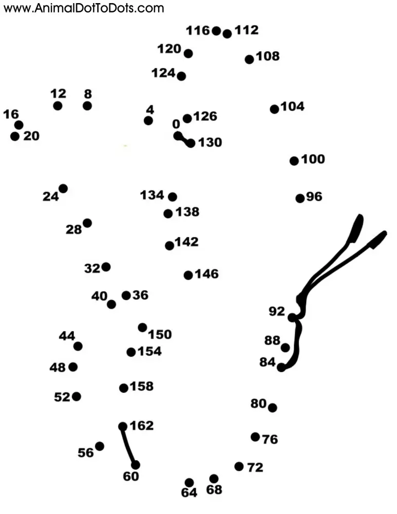 Free Printable Animal Dot-to-dot Butterfly