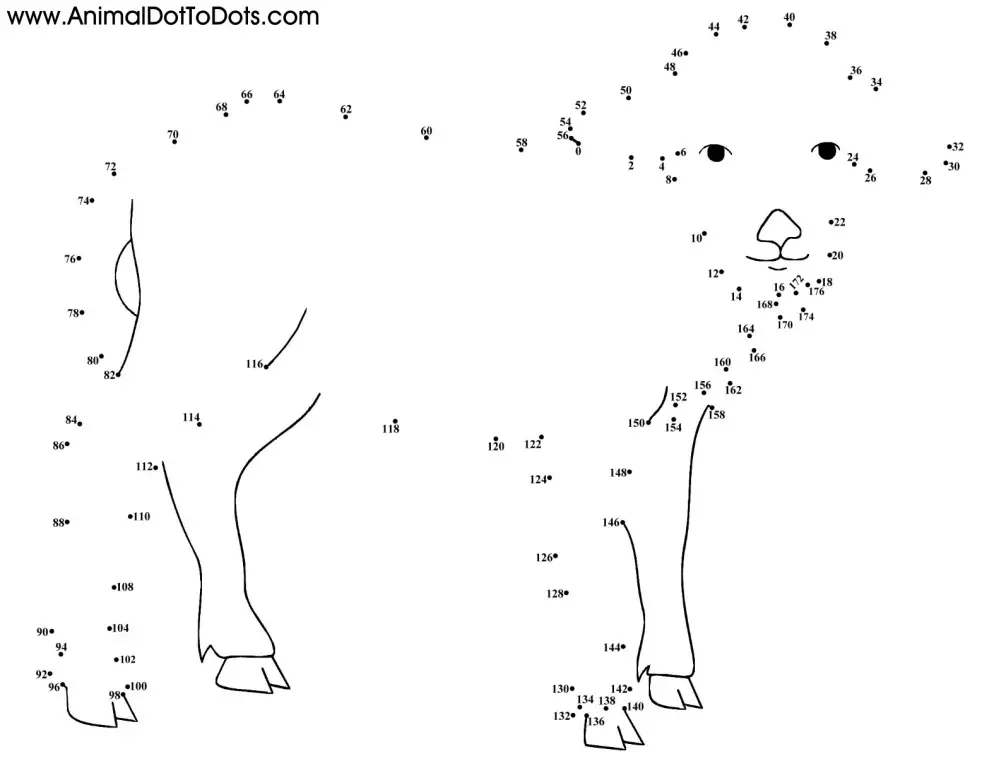 Free Printable Animal Dot-to-dot Calf