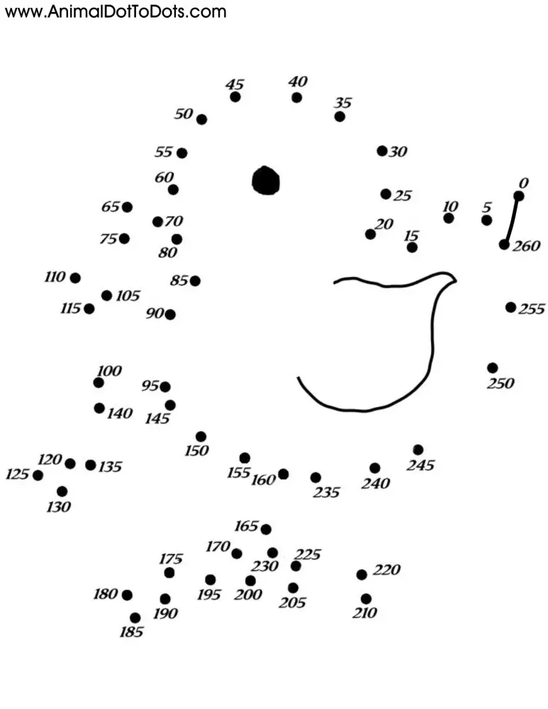Free Printable Animal Dot-to-dot Chick