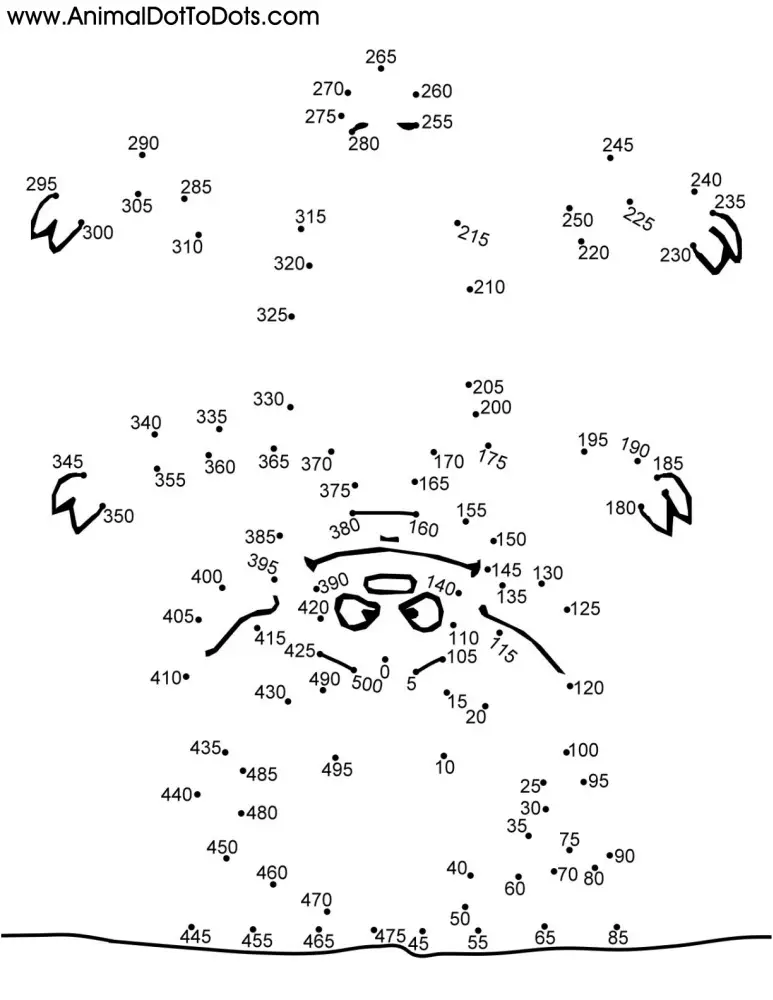Free Printable Animal Dot-to-dot Deer