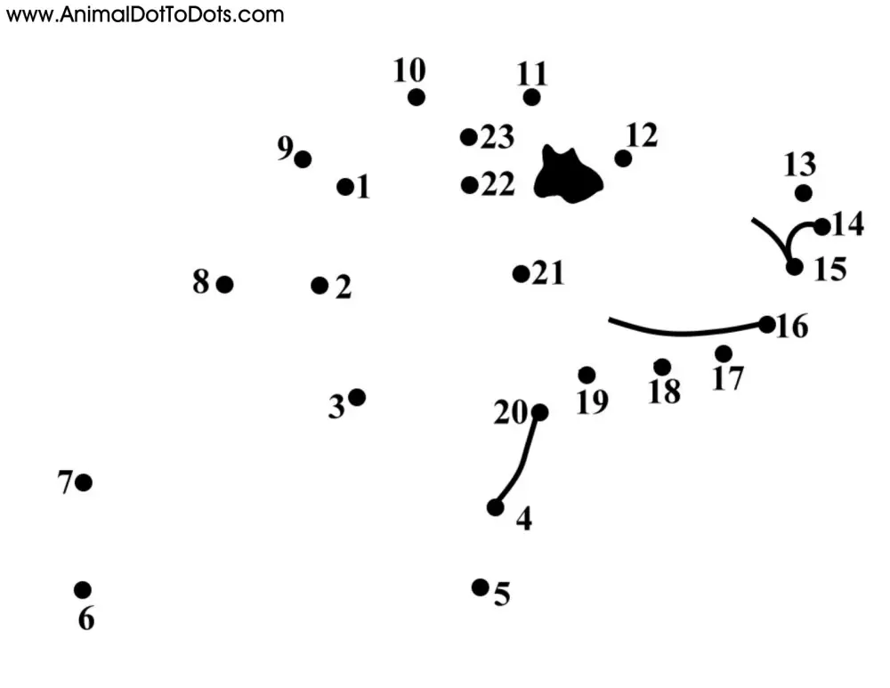 Free Printable Animal Dot-to-dot Dog