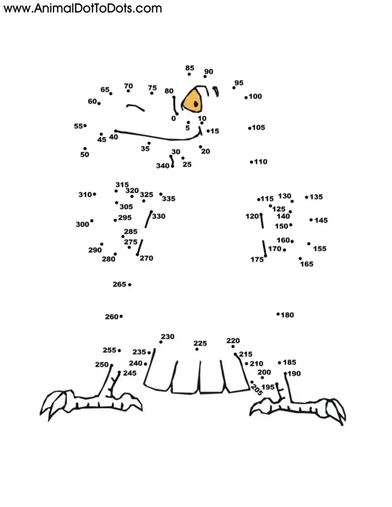 Free Printable Animal Dot-to-dot Eagle