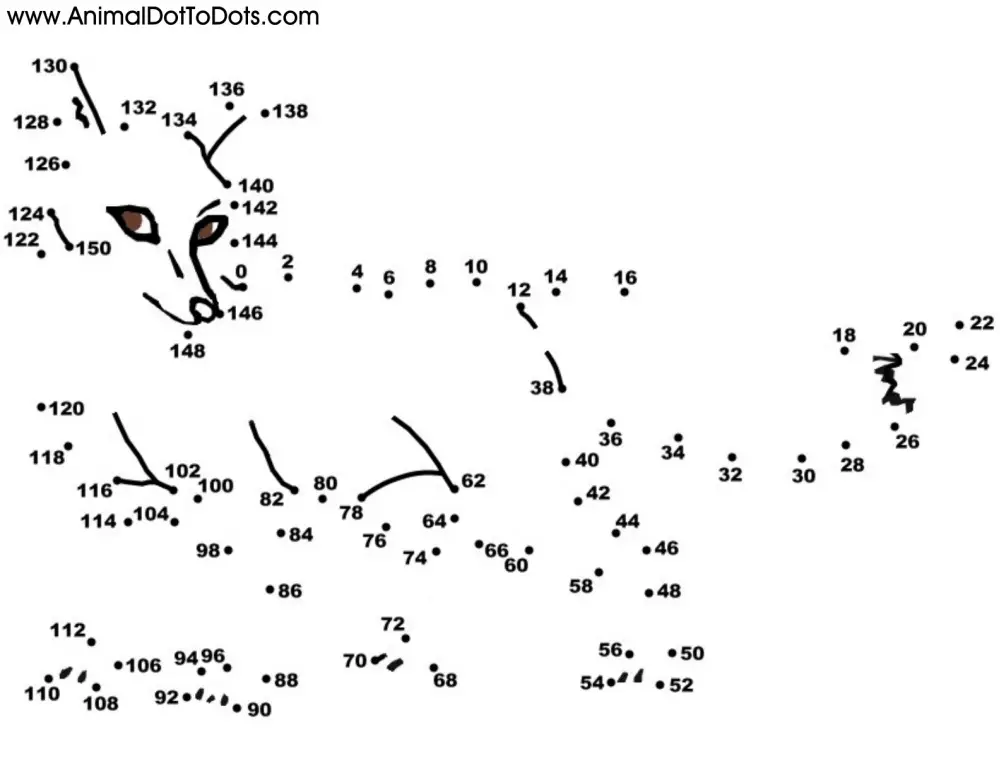 Free Printable Animal Dot-to-Dot Fox