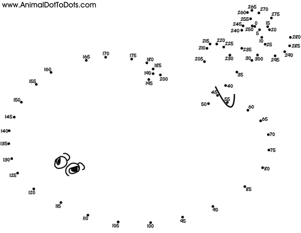 Free Printable Animal Dot-to-dot Manta Ray