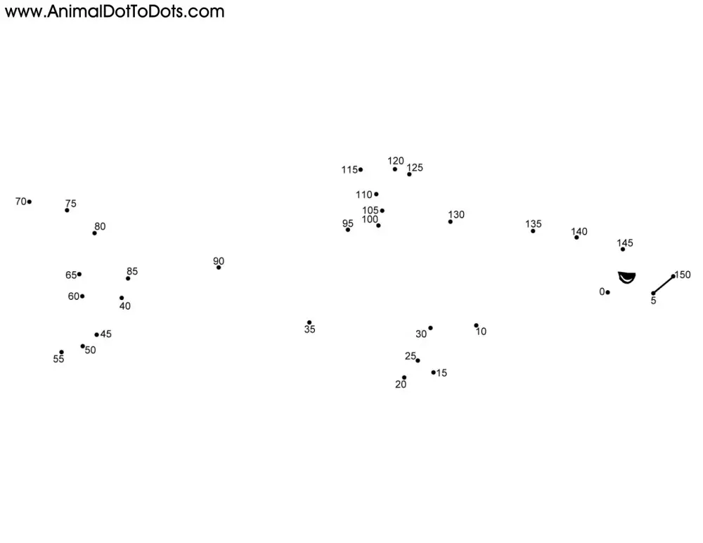 Free Printable Animal Dot-to-dot Shark