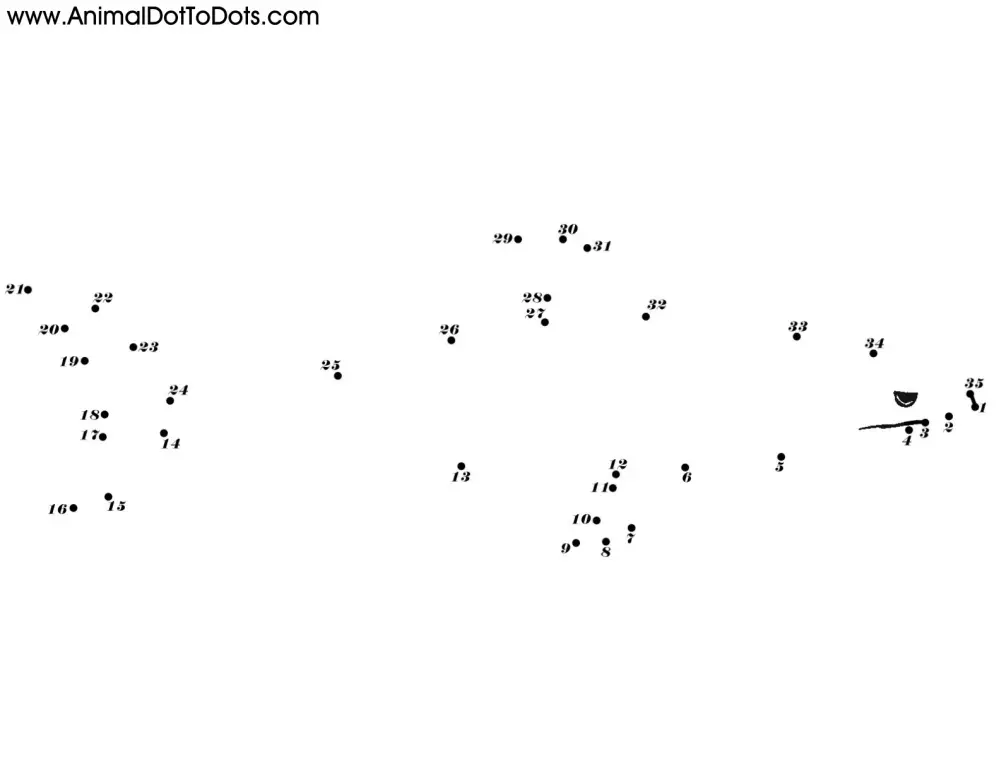 Free Printable Animal Dot-to-dot Shark