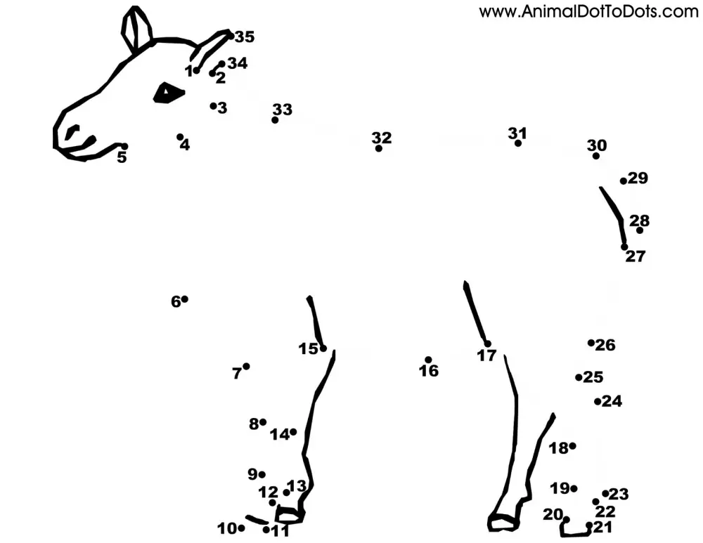 Free Printable Animal Dot-to-dot Sheep
