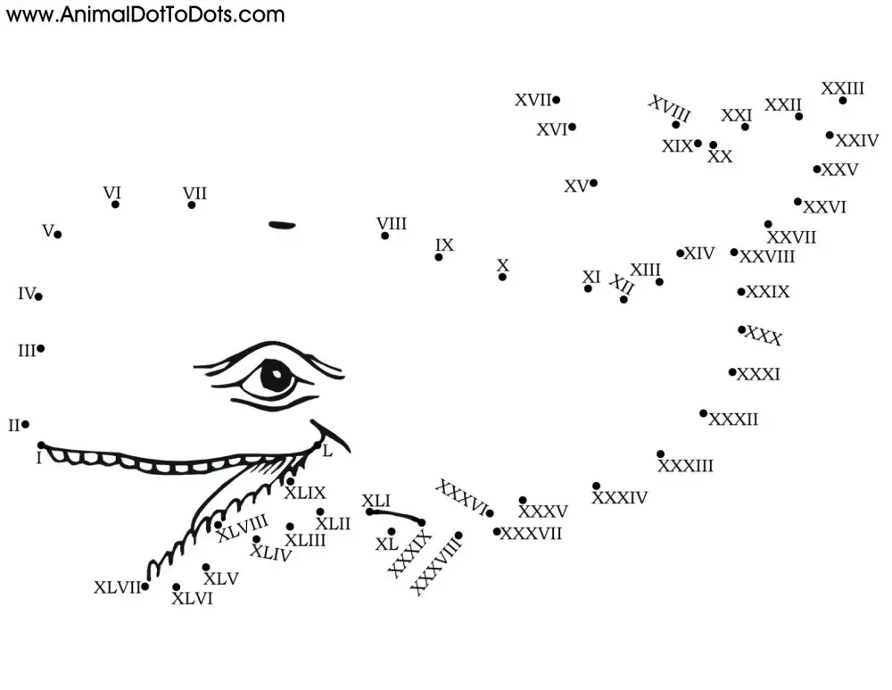 Free Printable Animal Dot-to-dot Manta Ray